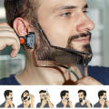 Versatile Beard template Easy-to-use Portable Ergonomic Styling tool Double-sided comb for Men's grooming Barber shops Facial. 