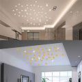 50pcs/lot Star Shape 3D Acrylic Wall Stickers Living Room Bed Room Ceiling Mirror Wall Sticker Home Decoration. 