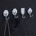 10 Pcs/Set Free Punching Sticky Hook/ Mini Plastic Self Adhesive Wall Hanger Hook/ Multi-Purpose Hook for Keychain,coat. 