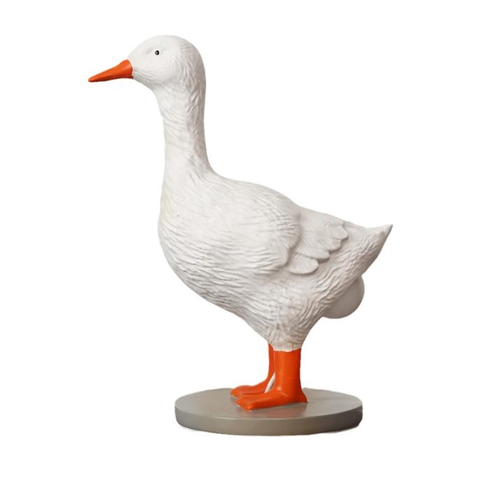 Duck Lamp, 3D Duck Table Lamp, Lifelike LED Lamp, Resin Duck Night Light with USB, 1PCS White
