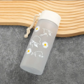 700ml Daisy Transparent Plastic Water Bottles Creative Transparent Frosted Water Bottle Portable Rope Travel Tea Cup. 