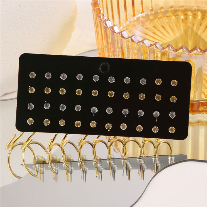 Fashion%20Classic%20Simple%20Small%20Stud%20Earrings%20for%20Women%20Girls%20Gold%20Color%20Crystal%20Rhinestone%20Pearl%2020%20Pairs%20Per%20Set%20Earring%20Jewelry%20-%20Image%206