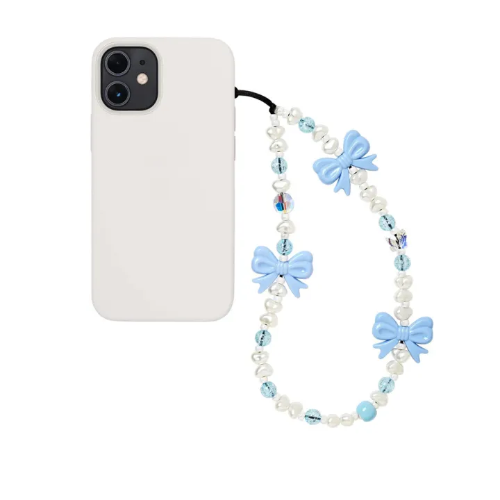 Korean%20Fashion%20Pink%20Bowknot%20Phone%20Charm%20Imitation%20Pearl%20Beaded%20Chain%20for%20Phone%20Case%20Cute%20Mobile%20Straps%20Y2K%20Accessories%20Wholesale%20-%20Image%202