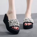 【Miga Plaza】Kasut Perempuan Woman Fashion Jewelry Shoes Summer Leisure Slippers. 