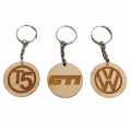 Personalized Wooden Key Tags: Key Chain and Key Ring with Custom Engraving.. 