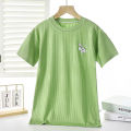 Yfashion Girls Cotton Nightdress Summer Short Sleeves Air-conditioning Casual Pullover Nightgown For 2-8 Years Old Kids. 