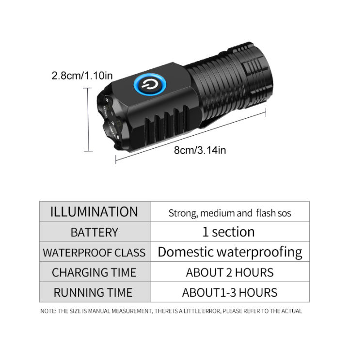 New%20Ultra%20Powerful%20Flashlight%203%20Core%20LED%20Mini%20Flashlight%20USB%20Rechargeable%20High%20Power%20LED%20With%20Magnet%20Hand%20Lamp%20-%20Image%202