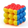 【LuckyBabyFans Store】Round 3x3x3 Puzzle magic cube professional cubo magico Smooth Round balls Game cube Safety Toys For Children. 