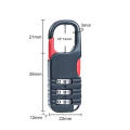 Zinc Alloy Combination Lock 3 Digit Small Suitcase Gym Computer Case Student Mini Padlock. 