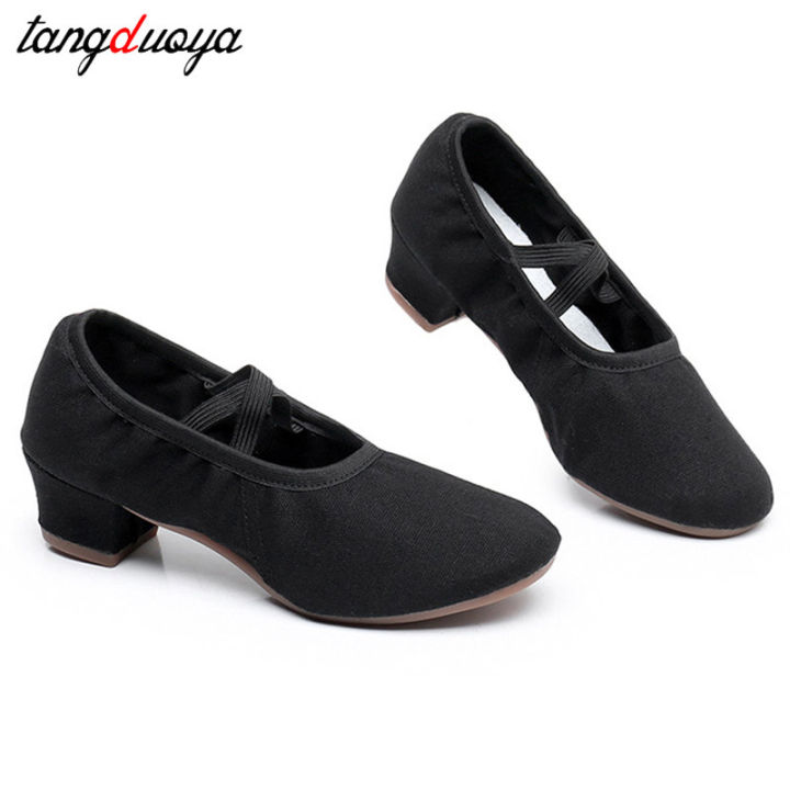 Dance-Shoes%20for%20Woman%20Girls%20Ladies%20Latin%20Ballroom%20Modern%20Salsa%20Practise%20Dancing%20Shoes%20Closed%20Toe%20Square%20Dance%20Soft%20Rubber%20Sole%20-%20Image%203