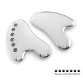 Stainless Steel Guasha Massager With Magnetic Stone Gua Sha Board For Face Lift Skin Tightening. 