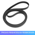 Car Engine Fan Belt Serpentine Drive Belt for Ford Ranger 2.2L Everest 2011- 7PK3143 FB3Q-6C301-GA FB3Q6C301GA. 