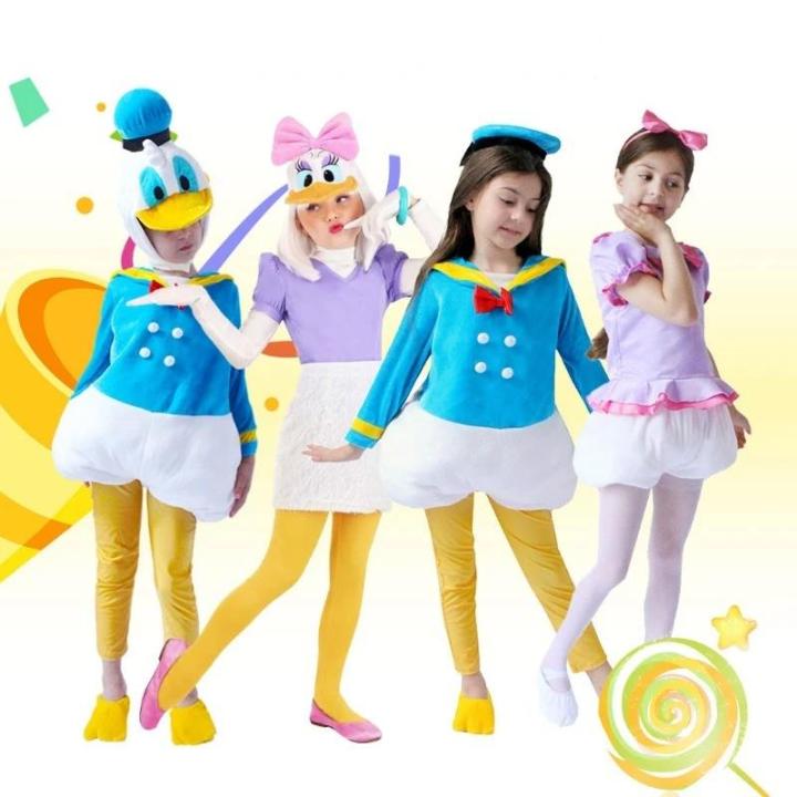 Disney Donald Duck Daisy Cosplay Costume Kids Birthday Gifts Carnival ...