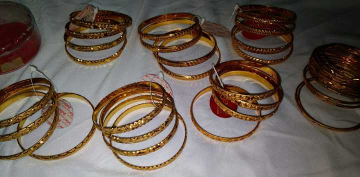 Gold Plated Rings රන් ආලේපිත වළලු 12 set