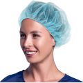 Disposable Surgical Hair Caps / Hair Nets Elastic Hat/ Stretchable Blue Bouffant Caps(10 Pcs). 