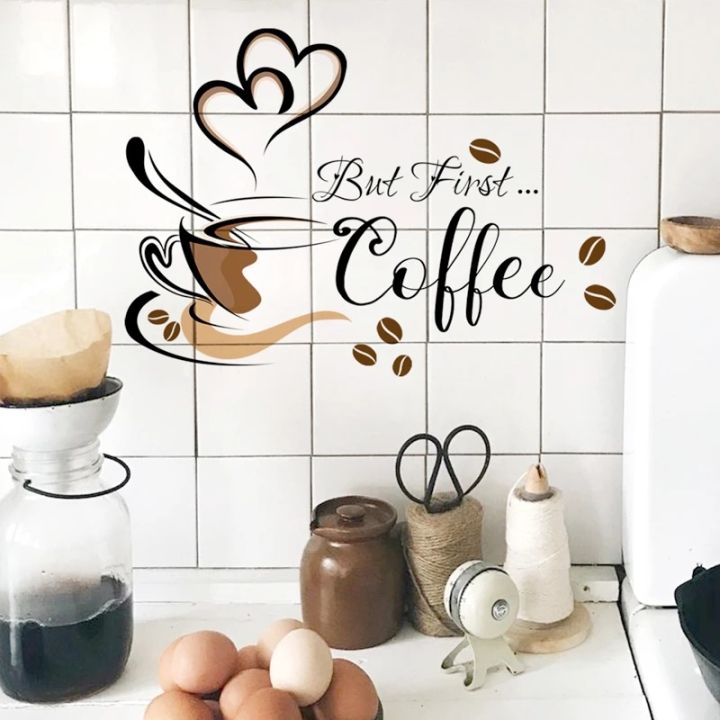Self-adhesive%20Coffee%20Cup%20Pattern%20Wall%20Stickers/Removable%20Coffee%20Tea%20Sign%20Wall%20Art%20Decals%20-%20Image%202