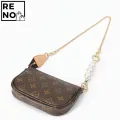 Applicable To Coach Pencil Case DIY Replacement and Transformation of Pearl Chain Accessories of Armpit Bag Gucci Small Cylinder Bag Modified Shoulder Strap Handbag Belt Replaceable Bag Accessories 73cm. 