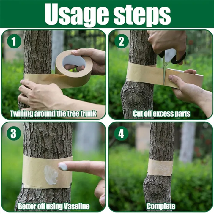 Tree Insect Barrier Tree Insect Barrier Cicada Tree Wrap Protection Tape, Adhesive Crawling ...