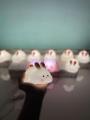 Cute Rabbit Silicone Night Lamp Touch Sensor Big Face Rabbit Pat Night Light Timing USB Rechargeable Light for Kids Gift. 