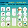 Thermal Printer Paper For Mini Sticker Receipt Printer Portable Bluetooth Pocket Printer White Color Sticky Transparent Papers. 