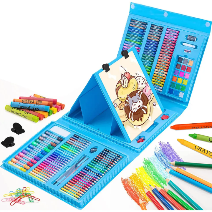 208Pcs/168Pcs Art Set Portable Drawing Painting Art Supplies Gifts Kids Teens Coloring Children's Gift,Kids Painting Drawing Art Set For Paint Drawing School Kid Stationery