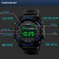 【ZIME】Waterproof Sports Watch LED Screen Simple Digital Watch High Quality Casual Multifunction Clock Men. 