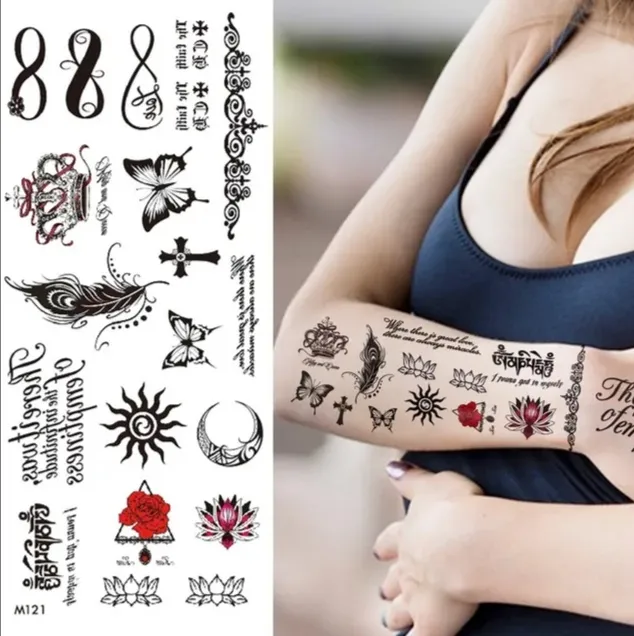 Waterproof%20Temporary%20Tattoos%20Card%20Ladies%20And%20Gents%20Tattoo%20Stickers%20For%20Girls%20And%20Boys%20-%20Image%203