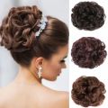 Fake Hair Synthetic Hair Bun Hair Accessories Bride Hairpiece Black Brown Messy Curly Chignon Fluffy Fasion Claw Hair Bun Women. 