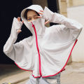 New Sun Protection Clothing Female Ice Silk Long-sleeved UV Protection Cover Face Fashion Sun Protection Shirt Jacket. 