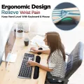 S Gel Memory Foam Set Keyboard Wrist Rest Pad, Mouse Wrist Cushion Support for Office, Lightweight,Black. 