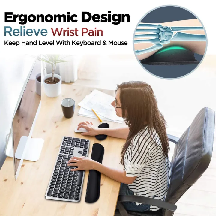 S%20Gel%20Memory%20Foam%20Set%20Keyboard%20Wrist%20Rest%20Pad,%20Mouse%20Wrist%20Cushion%20Support%20for%20Office,%20Lightweight,Black%20-%20Image%205