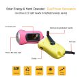 Hand Crank Solar Powered Rechargeable Flashlight LED Emergency Dynamo Torch E10993 H. 