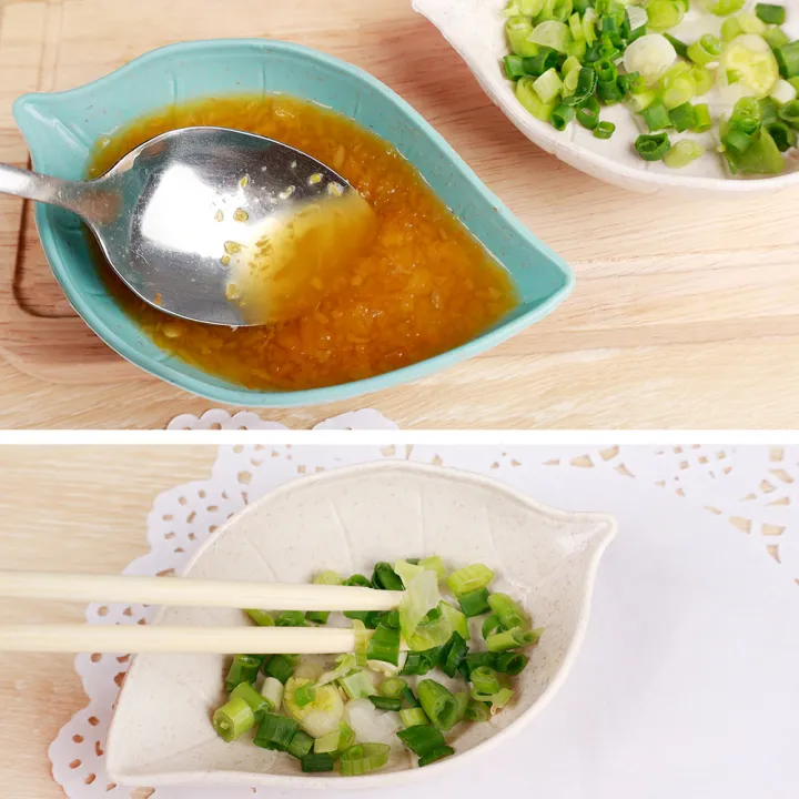 1/4/10pcs%20Sauce%20Dishes%20Leaves%20Shape%20Wheat%20Fiber%20Bowl%20Vinegar%20Seasoning%20Solid%20Soybean%20Dish%20Sauce%20Salt%20Snack%20Small%20Plate%20Kitchen%20Tool%20-%20Image%204