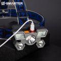 USB Rechargeable Headlamp Portable 5LED Headlight Built-in Battery Torch Portable Working Light Fishing Camping Head Light. 