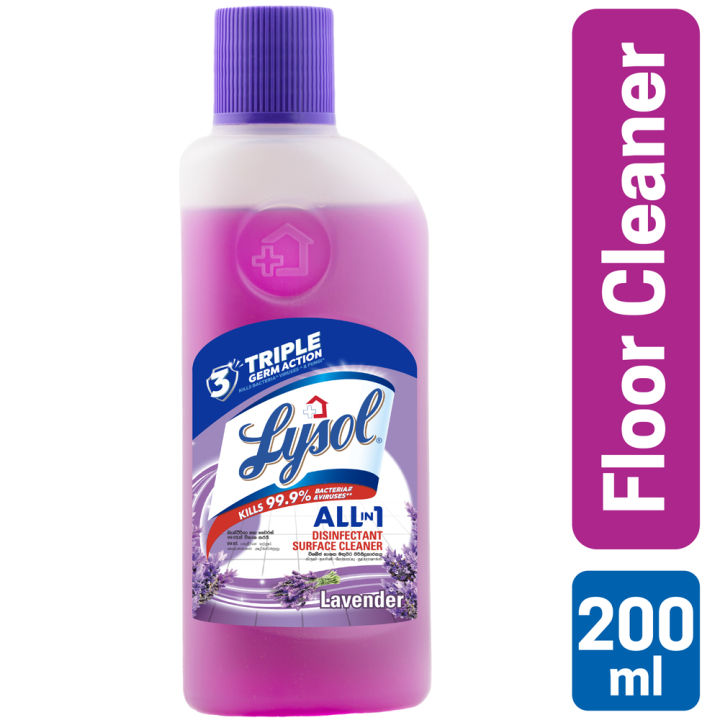 Lysol Disinfectant Surface & Surface Cleaner Liquid Lavender 200ml