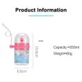 【32178cc8】250ml Portable Children's Cups Whale water spray cup summer plastic straw water cup drop resistant kettle. 