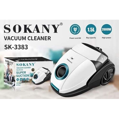 Sokany Vacuum Cleaner 1.5L 2000W - Black And White SK-3383