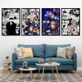 A4 Sized Poster Jujutsu Kaisen Japanese Anime Manga Wall Posters PVC Framed Wall Decors. 