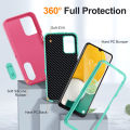 3 In 1 Full Cover Shockproof Phone Case With Stand For Samsung Galaxy A13 4G / A13 5G / Galaxy A04S Thick Hard Phone Casing Contrasting Colors Fashion Phone Cover Shell. 
