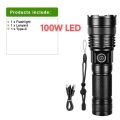 100W High Power Led Flashlights White Laser Long Range 3000Meters 5000mAh Torch Light Ultra Powerful Flashlight Tactical Lantern. 