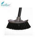 CURVED BATHROOM CLEANING BRUSH WITH 120CM PLASTIC COATED METAL HANDLE  - FEATHER BRAND. 