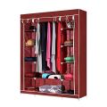 3 Door Storage Wardrobe Foldable and Movable Cloth/Fabric Wardrobe with Zip Up Collapsible Cupboard High Quality SPI. 