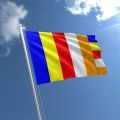 Sri lanka Buddhist Flag Size [25.5cm x 35.5cm], [35.5cm x 58.5cm], [61cm x 102cm] Flag by Srilankan. 