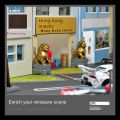 1:64 Resin Gilding Lion Simulation Miniature Model Sand Table Scene Props Hand-Made Micro Racket Villain Ornament Decoration. 