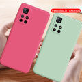 Xiaomi POCO M4 Pro 5G 4G Phone Case Lens Protection Casing Solid Straight Edge Liquid Silicone Soft TPU Back Cover. 