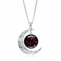 Chain Necklace 12 Constellation Moon Pendant Women Necklace. 