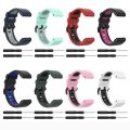 For Garmin Fenix 5X 26mm Silicone Sports Two-Color Watch Band. 