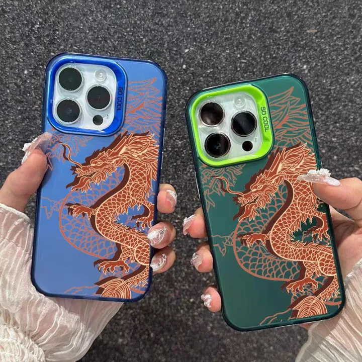 Casing%20For%20Samsung%20Galaxy%20S24%20S23%20Plus%20Ultra%20S23FE%20S20FE%20A54%20Cellphone%20Case%20Silver%20Black%20White%20Colorful%20Matte%20IMD%20New%20Year%20Chinese%20Dragon%20Laser%20Style%20Lucky%20Hard%20Cartoon%20Hot%20Shockproof%20Cute%20Fashion%20Cover%20INS%20-%20Image%203