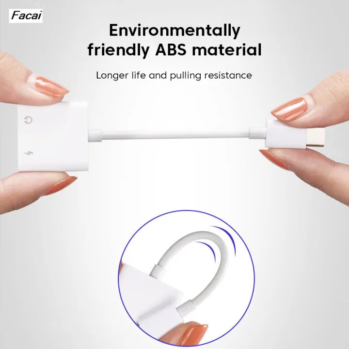 Facai%20For%20iPhone%203.5mm%20AUX%20Cable%20Adapter%20USB%20Type%20C%20To%203.5mm%20Jack%20Audio%20New%20Cable%20Headphone%20Connector%202%20In%201%20Audio%20Adapter%20Lighting%20Jack%20-%20Image%202
