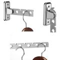 Folding Wall Mounted Clothes Hanger, Clothes Hook with Swing Arm Holder Clothing Hanging System, Closet Storage Organizer Heavy Duty Drying Rack(8 Holes). 